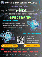 Spectra'24 National Level Technical Symposium Poster